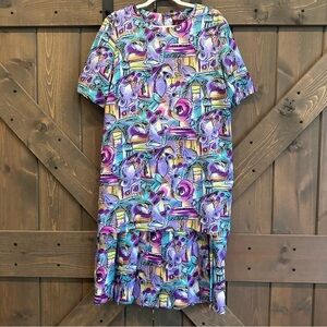 Vintage Colorful Graphic Dress